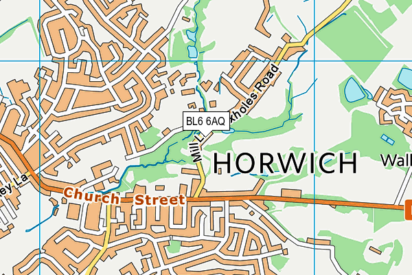 BL6 6AQ map - OS VectorMap District (Ordnance Survey)