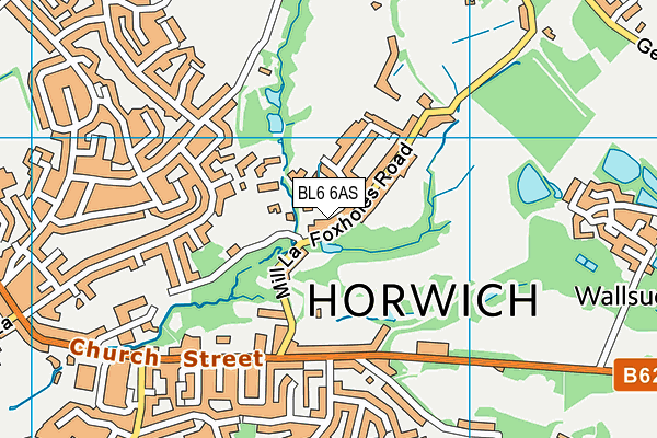 BL6 6AS map - OS VectorMap District (Ordnance Survey)