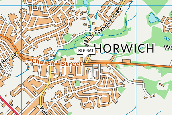 BL6 6AT map - OS VectorMap District (Ordnance Survey)