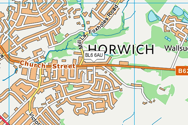 BL6 6AU map - OS VectorMap District (Ordnance Survey)