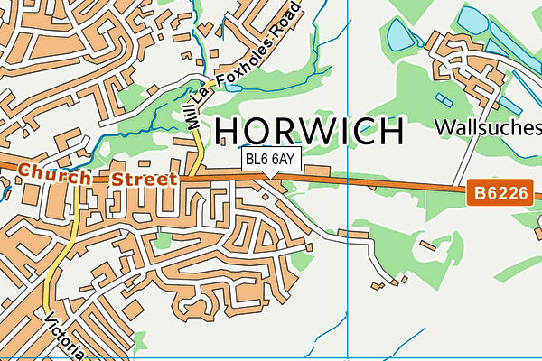 BL6 6AY map - OS VectorMap District (Ordnance Survey)