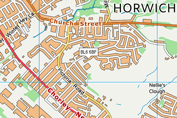 BL6 6BF map - OS VectorMap District (Ordnance Survey)