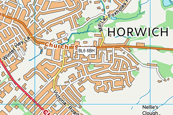 BL6 6BH map - OS VectorMap District (Ordnance Survey)