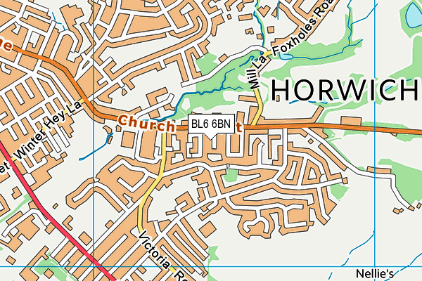 BL6 6BN map - OS VectorMap District (Ordnance Survey)