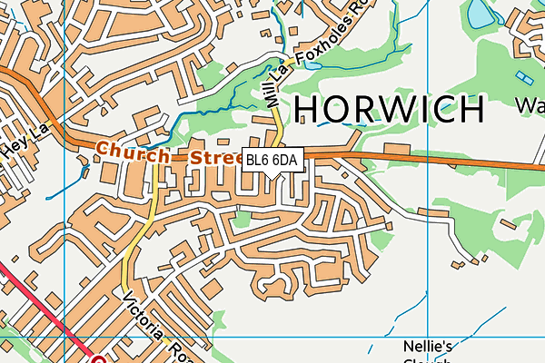 BL6 6DA map - OS VectorMap District (Ordnance Survey)