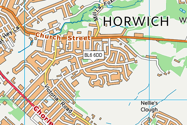 BL6 6DD map - OS VectorMap District (Ordnance Survey)