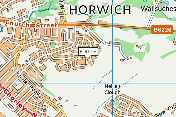 BL6 6DH map - OS VectorMap District (Ordnance Survey)