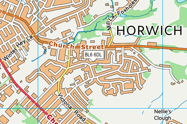 BL6 6DL map - OS VectorMap District (Ordnance Survey)