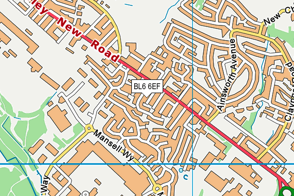 BL6 6EF map - OS VectorMap District (Ordnance Survey)