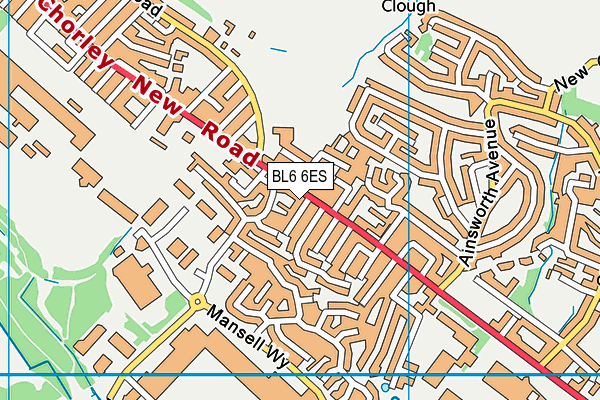 BL6 6ES map - OS VectorMap District (Ordnance Survey)