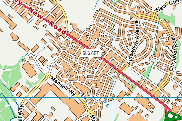 BL6 6ET map - OS VectorMap District (Ordnance Survey)