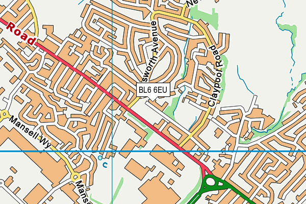 BL6 6EU map - OS VectorMap District (Ordnance Survey)