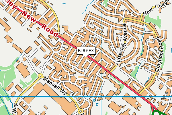 BL6 6EX map - OS VectorMap District (Ordnance Survey)