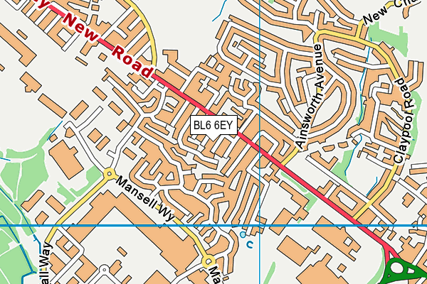 BL6 6EY map - OS VectorMap District (Ordnance Survey)