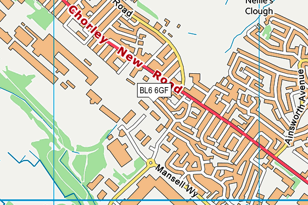 BL6 6GF map - OS VectorMap District (Ordnance Survey)
