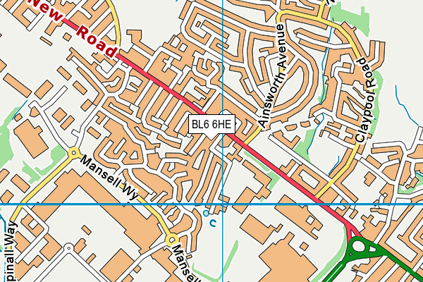 BL6 6HE map - OS VectorMap District (Ordnance Survey)