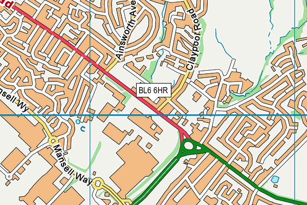 BL6 6HR map - OS VectorMap District (Ordnance Survey)