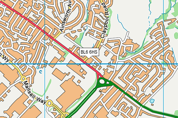 BL6 6HS map - OS VectorMap District (Ordnance Survey)