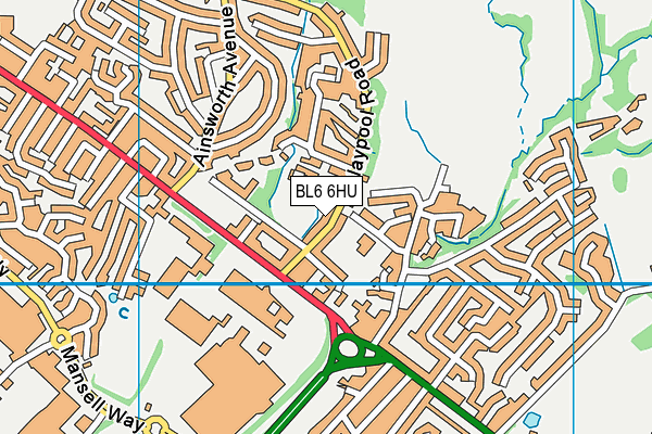 BL6 6HU map - OS VectorMap District (Ordnance Survey)