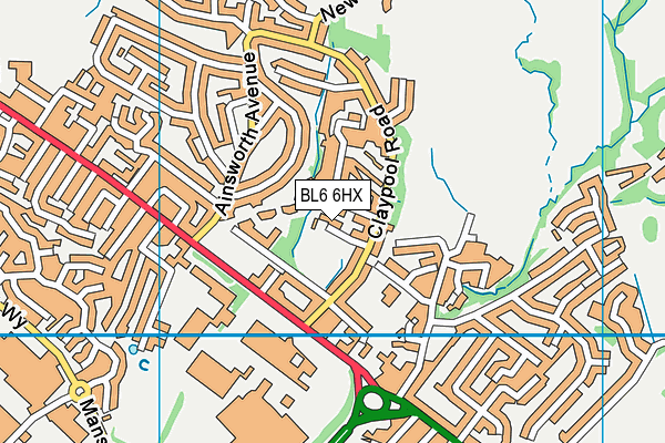 BL6 6HX map - OS VectorMap District (Ordnance Survey)