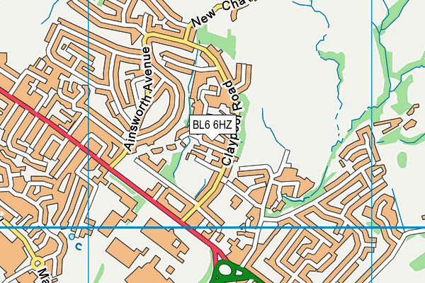 BL6 6HZ map - OS VectorMap District (Ordnance Survey)