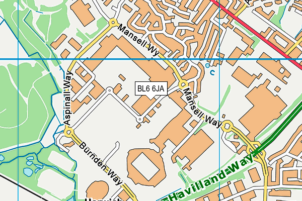BL6 6JA map - OS VectorMap District (Ordnance Survey)