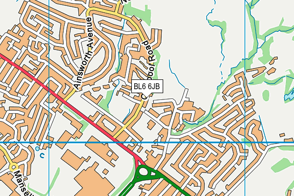 BL6 6JB map - OS VectorMap District (Ordnance Survey)
