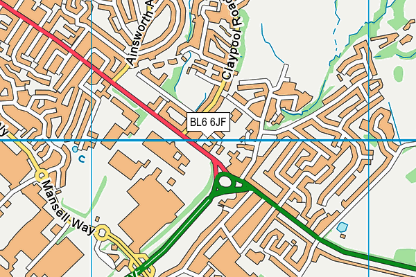 BL6 6JF map - OS VectorMap District (Ordnance Survey)