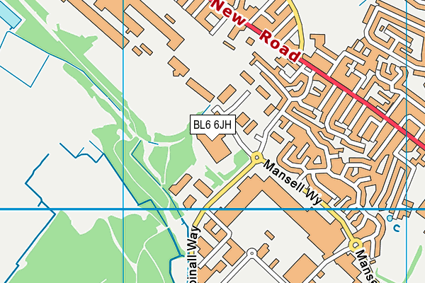 BL6 6JH map - OS VectorMap District (Ordnance Survey)