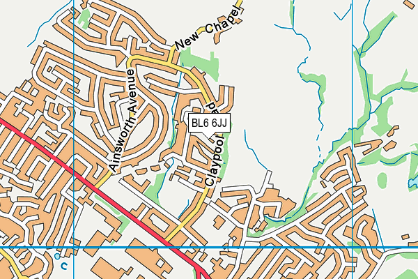 BL6 6JJ map - OS VectorMap District (Ordnance Survey)