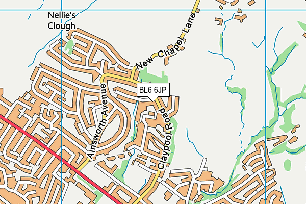 BL6 6JP map - OS VectorMap District (Ordnance Survey)