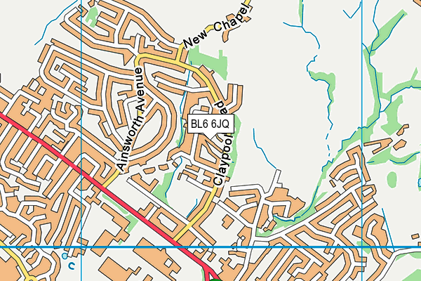 BL6 6JQ map - OS VectorMap District (Ordnance Survey)