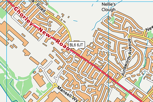 BL6 6JT map - OS VectorMap District (Ordnance Survey)
