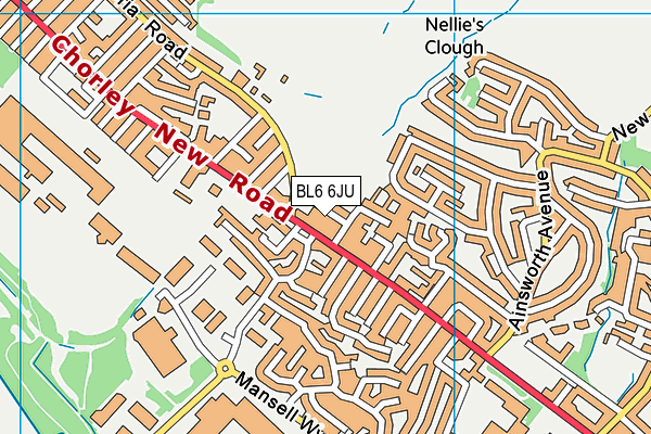 BL6 6JU map - OS VectorMap District (Ordnance Survey)