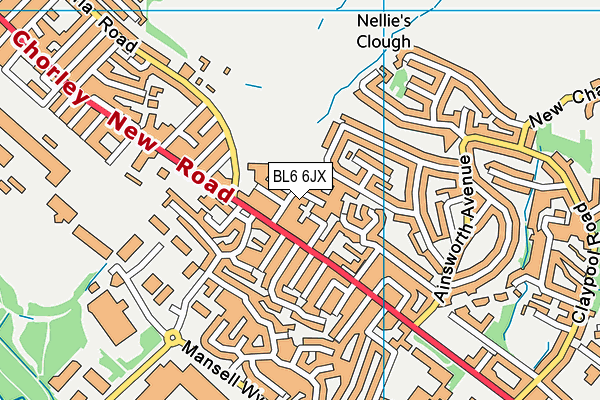 BL6 6JX map - OS VectorMap District (Ordnance Survey)