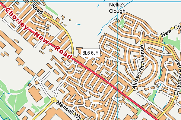 BL6 6JY map - OS VectorMap District (Ordnance Survey)