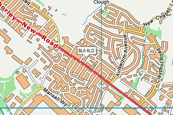 BL6 6LD map - OS VectorMap District (Ordnance Survey)