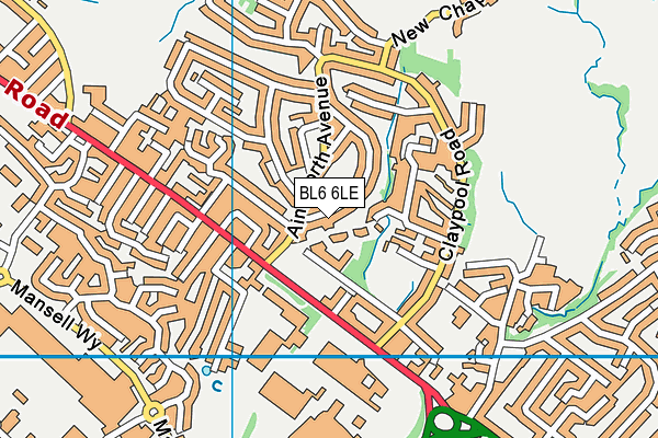 BL6 6LE map - OS VectorMap District (Ordnance Survey)