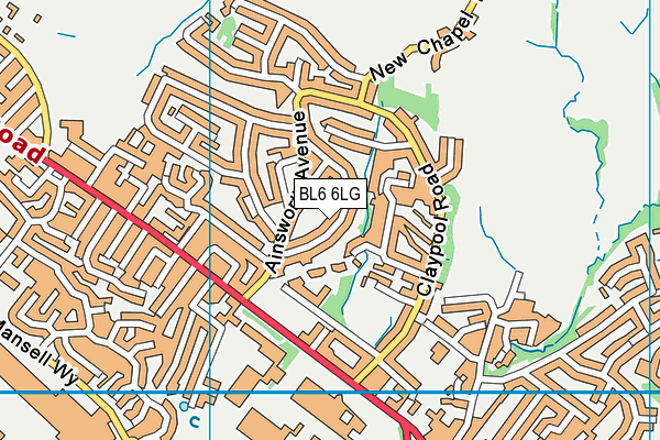 BL6 6LG map - OS VectorMap District (Ordnance Survey)