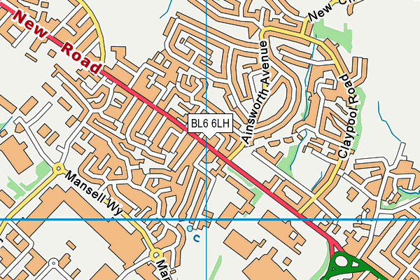 BL6 6LH map - OS VectorMap District (Ordnance Survey)