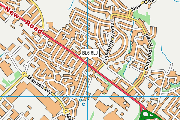 BL6 6LJ map - OS VectorMap District (Ordnance Survey)