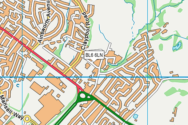 Claypool Primary School map (BL6 6LN) - OS VectorMap District (Ordnance Survey)