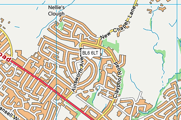 BL6 6LT map - OS VectorMap District (Ordnance Survey)