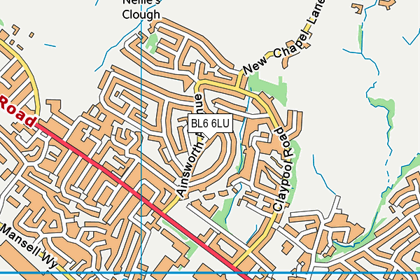 BL6 6LU map - OS VectorMap District (Ordnance Survey)