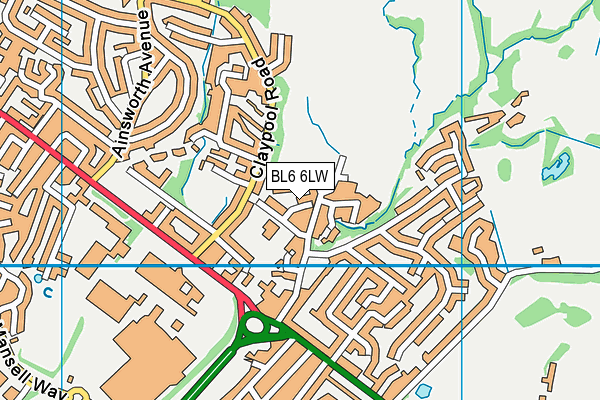 BL6 6LW map - OS VectorMap District (Ordnance Survey)