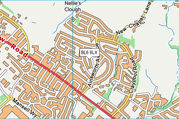 BL6 6LX map - OS VectorMap District (Ordnance Survey)