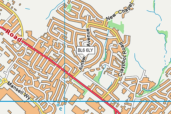 BL6 6LY map - OS VectorMap District (Ordnance Survey)