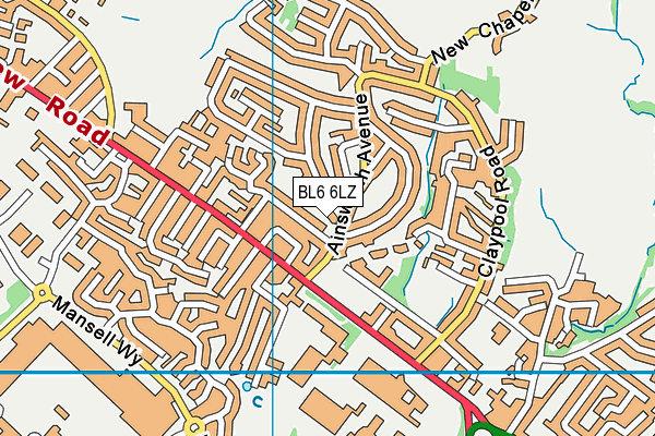 BL6 6LZ map - OS VectorMap District (Ordnance Survey)