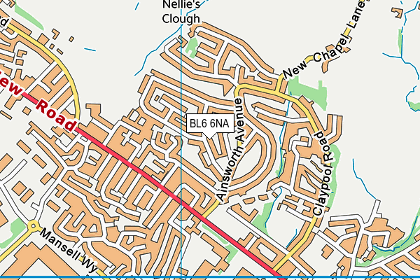 BL6 6NA map - OS VectorMap District (Ordnance Survey)