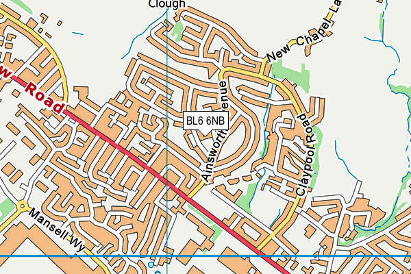 BL6 6NB map - OS VectorMap District (Ordnance Survey)